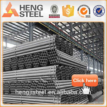 Materiales de construcción tubería de hierro negro en tianjin fabricante